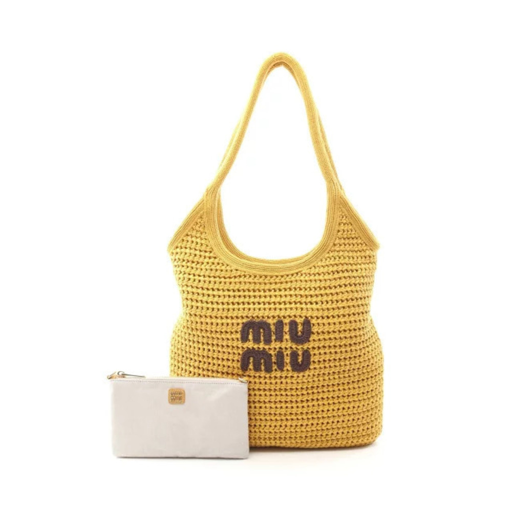 Miu Miu Tote Canvas Bag Brown - Picture 2 of 5